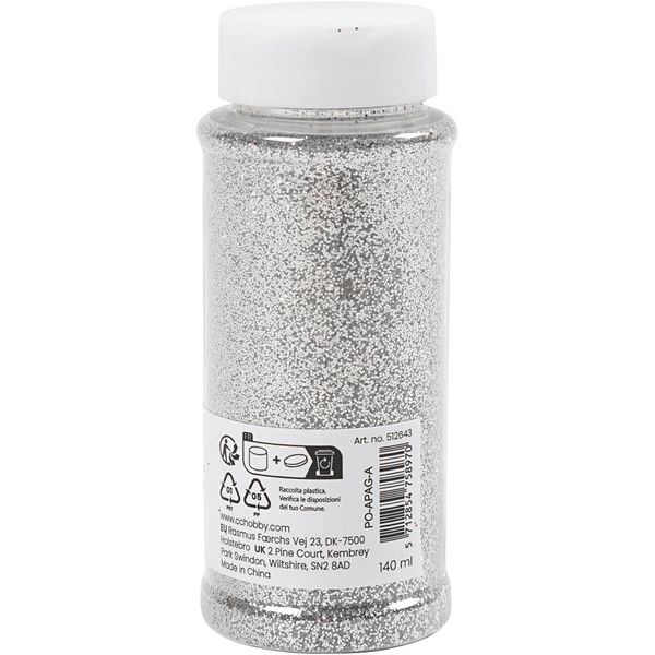 Produktbild: Creativ Company Bio Sparkles, Silber, 140 ml/ 1 Dose