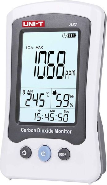Produktbild: Uni-T A37 Kohlendioxid-Messger&auml;t mit Temperaturmessfunktion