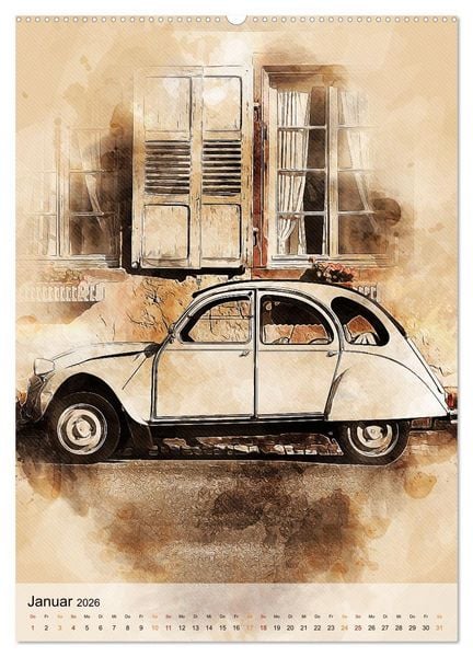 Produktbild: Die Ente - Automobil Legende (hochwertiger Premium Wandkalender 2026 DIN A2 hoch), Kunstdruck in Hochglanz