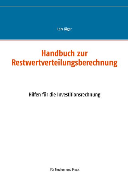 Produktbild: Handbuch zur Restwertverteilungsberechnung
