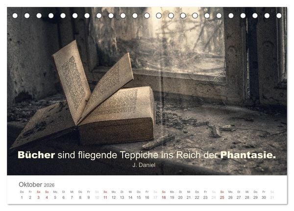 Produktbild: Zauberhafte Spr&uuml;che - Bunte Seelenbl&uuml;ten (Tischkalender 2026 DIN A5 quer), CALVENDO Monatskalender