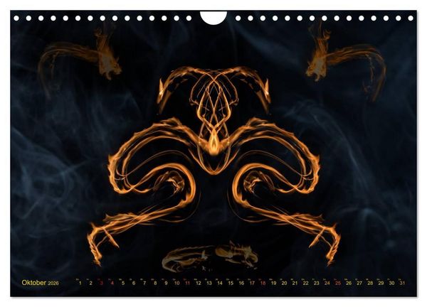 Produktbild: Feuerdrache (Wandkalender 2026 DIN A4 quer), CALVENDO Monatskalender