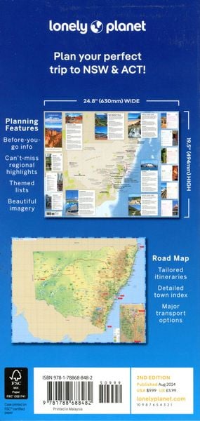 Produktbild: Lonely Planet New South Wales & ACT Planning Map