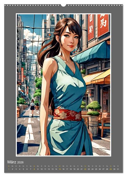 Produktbild: Manga Girlpower (Wandkalender 2026 DIN A2 hoch), CALVENDO Monatskalender