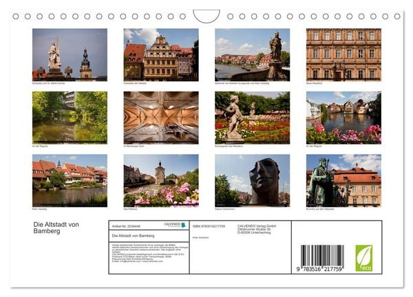 Produktbild: Die Altstadt von Bamberg (Wandkalender 2026 DIN A4 quer), CALVENDO Monatskalender