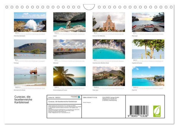 Produktbild: Curacao, die facettenreiche Karibikinsel (Wandkalender 2026 DIN A4 quer), CALVENDO Monatskalender
