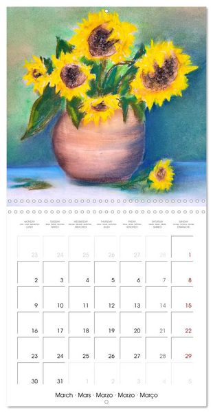 Produktbild: Calm moments in painted still lifes (Wall Calendar 2026 12 &times; 12 Inch) CALVENDO 12 Month Wall Calendar