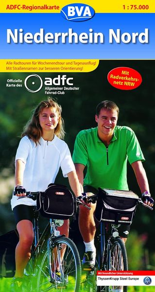 Produktbild: ADFC-Regionalkarte Niederrhein Nord 1 : 75 000