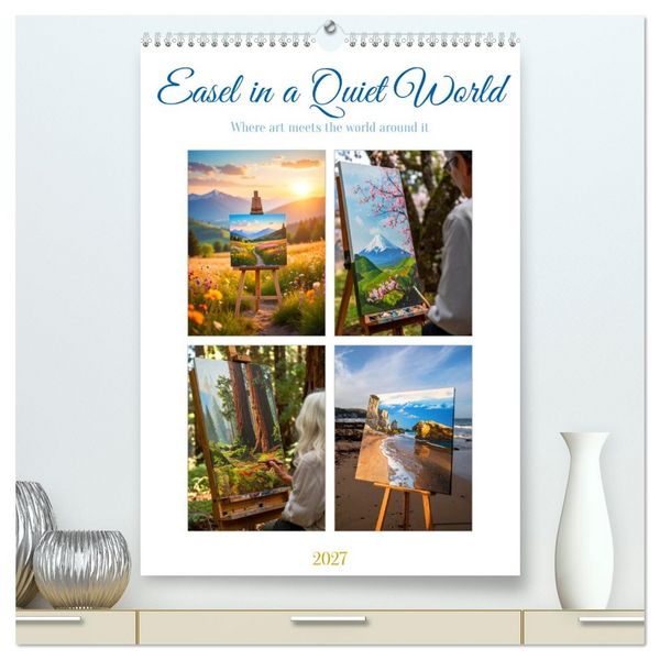 Produktbild: Easel in a Quiet World (High Quality Premium Wall Calendar 2027 DIN A2 portrait),CALVENDO 12 Month Wall Calendar