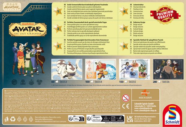 Produktbild: Avatar, Die vier Elemente 150 Teile