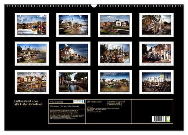 Produktbild: Ostfriesland - der alte Hafen Greetsiel (Wandkalender 2026 DIN A2 quer), CALVENDO Monatskalender