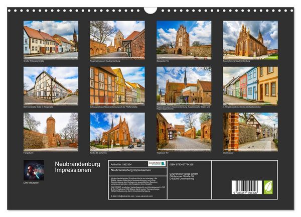 Produktbild: Neubrandenburg Impressionen (Wandkalender 2026 DIN A3 quer), CALVENDO Monatskalender