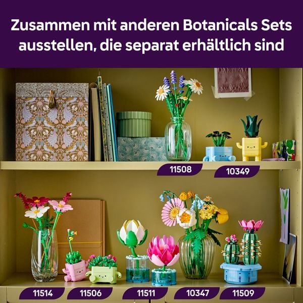 Produktbild: LEGO Botanicals 11514 Kosmeen, Kunstblumen Modellbau f&uuml;r Kinder