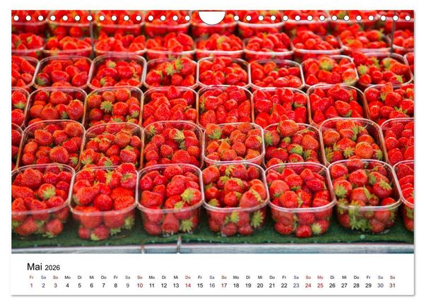 Produktbild: March&eacute; hebdomadaire - Ein Rundgang &uuml;ber einen franz&ouml;sischen Wochenmarkt (Wandkalender 2026 DIN A4 quer), CALVENDO Monatskalender