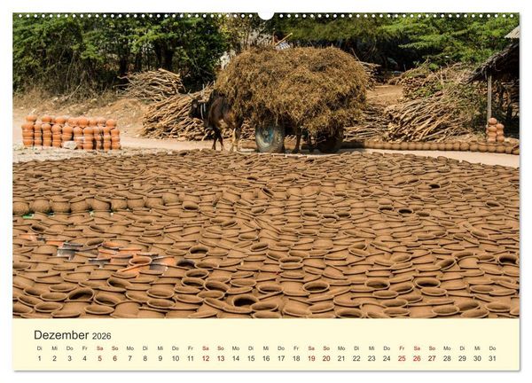 Produktbild: Leben in Myanmar (hochwertiger Premium Wandkalender 2026 DIN A2 quer), Kunstdruck in Hochglanz