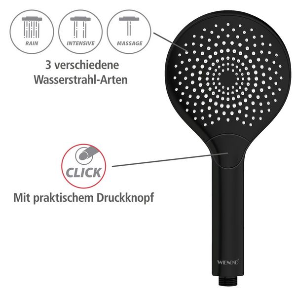 Produktbild: Duschkopf Watersaving &Oslash; 120 cm 3 Funktionen, &Oslash; 12 cm