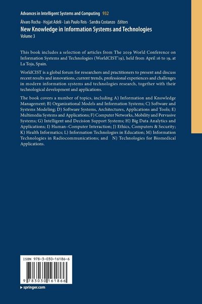 Produktbild: New Knowledge in Information Systems and Technologies