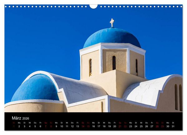 Produktbild: Santorini - K&ouml;nigin der Kykladen (Wandkalender 2026 DIN A3 quer), CALVENDO Monatskalender