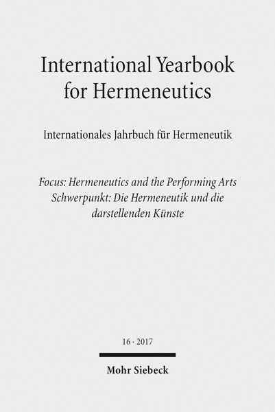 Produktbild: International Yearbook for Hermeneutics / Internationales Jahrbuch f&uuml;r Hermeneutik