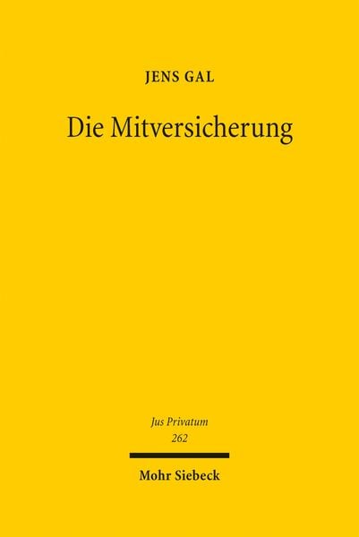 Produktbild: Gal, J: Mitversicherung
