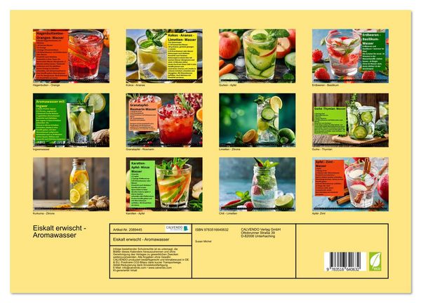 Produktbild: Eiskalt erwischt - Aromawasser (hochwertiger Premium Wandkalender 2026 DIN A2 quer), Kunstdruck in Hochglanz
