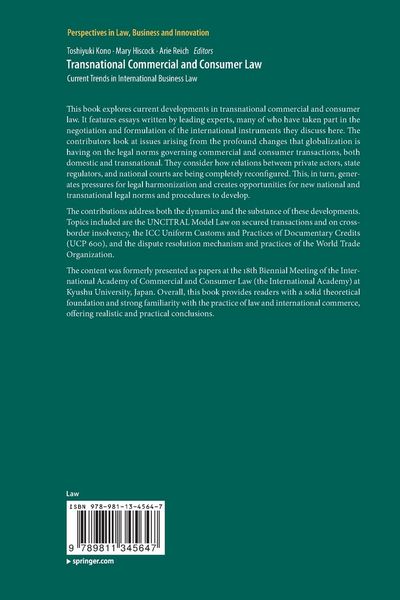 Produktbild: Transnational Commercial and Consumer Law