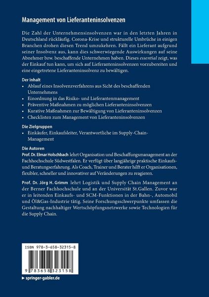 Produktbild: Management von Lieferanteninsolvenzen