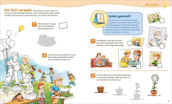 Produktbild: WAS IST WAS Junior Mitmach-Heft Uhr und Zeit verstehen