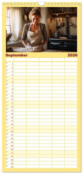 Produktbild: Familienplaner 2026 - Mit Herz und Hand, Ich bin B&auml;cker mit 5 Spalten (Wandkalender, 21 x 45 cm) CALVENDO