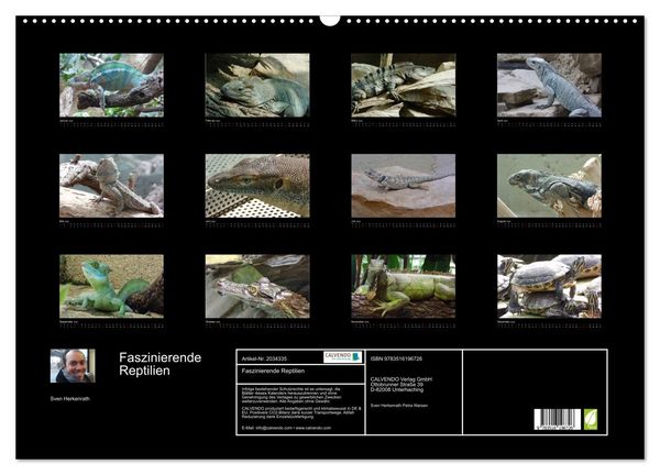 Produktbild: Faszinierende Reptilien (Wandkalender 2026 DIN A2 quer), CALVENDO Monatskalender
