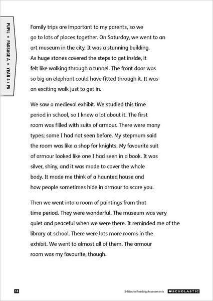 Produktbild: 3 Minute Reading Assessments Ages 8-11