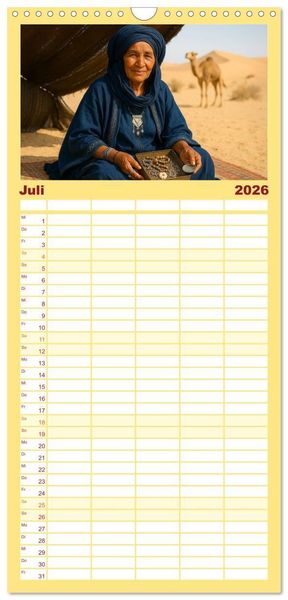 Produktbild: Familienplaner 2026 - Die H&uuml;ter alter Welten mit 5 Spalten (Wandkalender, 21 x 45 cm) CALVENDO