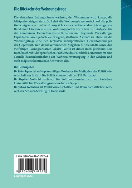 Produktbild: Die R&uuml;ckkehr der Wohnungsfrage