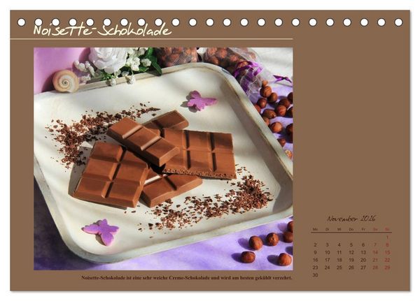 Produktbild: Schokolade - aus der Kakaobohne (Tischkalender 2026 DIN A5 quer), CALVENDO Monatskalender