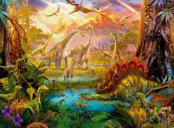 Produktbild: Erwachsenenpuzzle 500 Teile - Im Dinoland