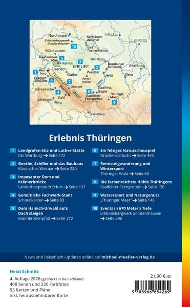 Produktbild: MICHAEL M&Uuml;LLER Reisef&uuml;hrer Th&uuml;ringen