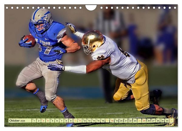 Produktbild: American Football - Taktik und Athletik (Wandkalender 2026 DIN A4 quer), CALVENDO Monatskalender