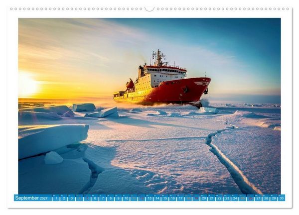 Produktbild: Eisbrecher in der Arktis (hochwertiger Premium Wandkalender 2027 DIN A2 quer), Kunstdruck in Hochglanz