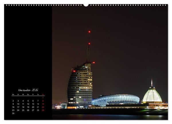 Produktbild: Bremerhaven Nights (hochwertiger Premium Wandkalender 2026 DIN A2 quer), Kunstdruck in Hochglanz
