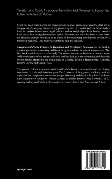 Produktbild: Taxation and Public Finance in Transition and Developing Economies