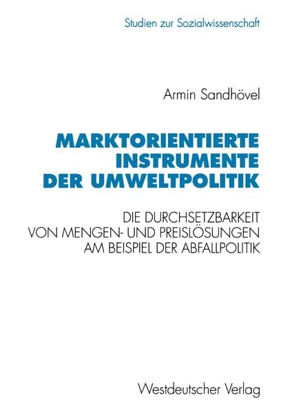 Produktbild: Marktorientierte Instrumente der Umweltpolitik