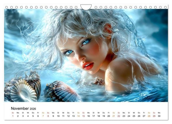 Produktbild: Geheimnisvolle Meerjungfrau (Wandkalender 2026 DIN A4 quer), CALVENDO Monatskalender