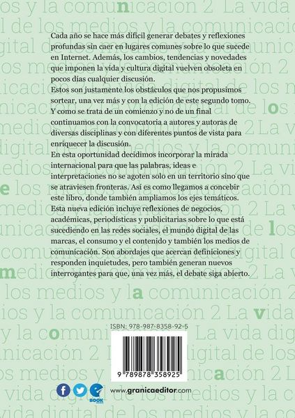 Produktbild: Vida Digital De Los Medios Y La Comunicaci&oacute;n 2