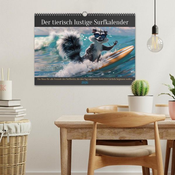 Produktbild: Der tierisch lustige Surfkalender (Wandkalender 2026 DIN A3 quer), CALVENDO Monatskalender
