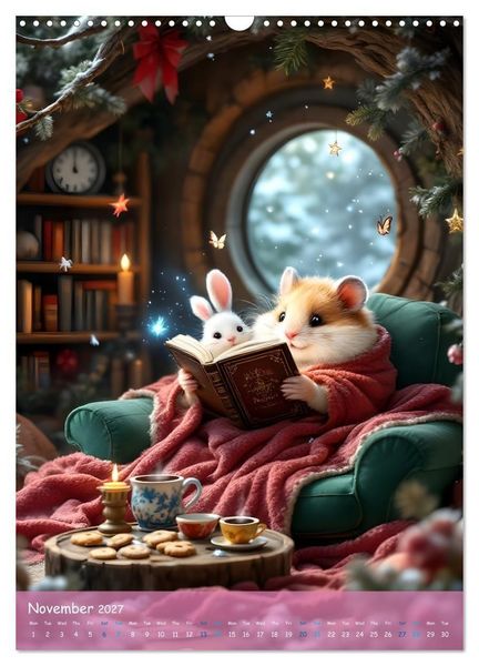 Produktbild: Cute Hamsters - For Kids - (Wall Calendar 2027 DIN A3 portrait), CALVENDO 12 Month Wall Calendar