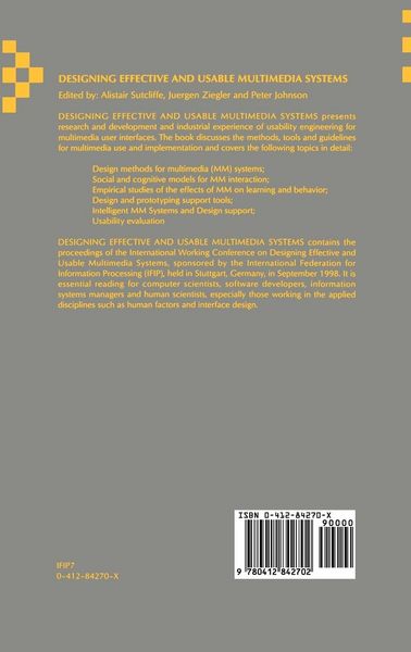 Produktbild: Designing Effective and Usable Multimedia Systems