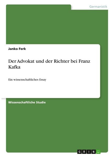 Produktbild: Der Advokat und der Richter bei Franz Kafka