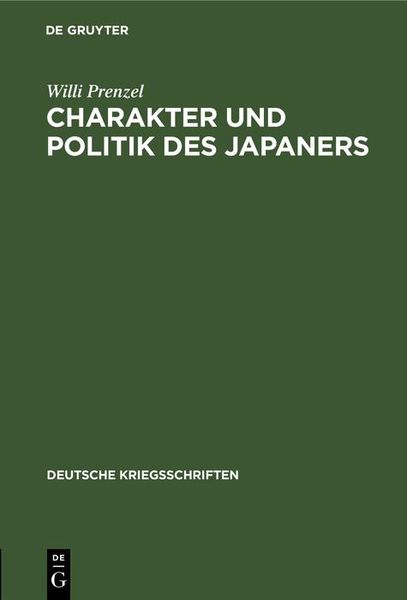 Produktbild: Charakter und Politik des Japaners
