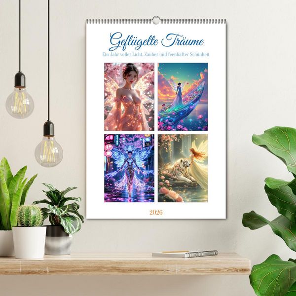 Produktbild: Gefl&uuml;gelte Tr&auml;ume (Wandkalender 2026 DIN A2 hoch), CALVENDO Monatskalender