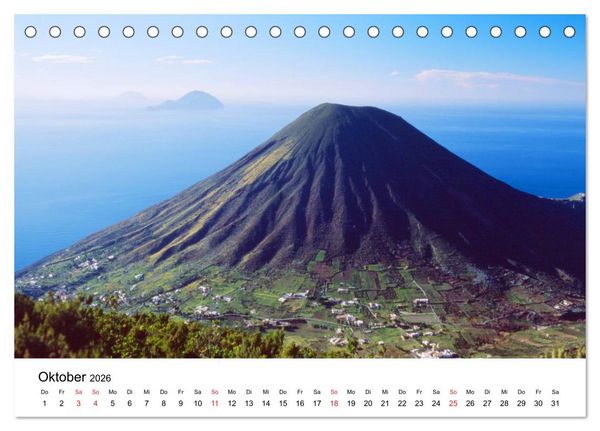 Produktbild: Die Liparischen Inseln (Tischkalender 2026 DIN A5 quer), CALVENDO Monatskalender